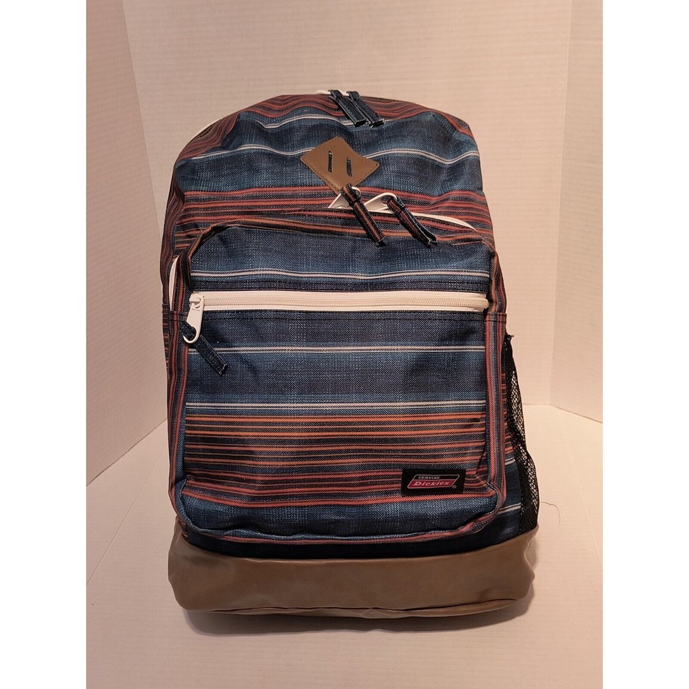 Dickies Backpack Multicolor Striped Canvas Large Preppy Casual 2605